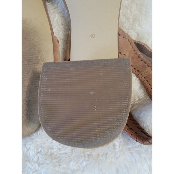 Boden Block Heel Suede Sandals Size 40 US Size 9 Brown - Picture 5 of 9